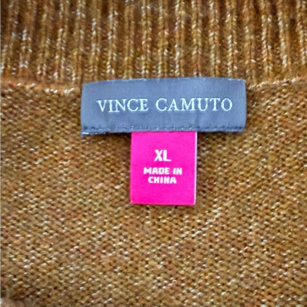 Vince Camuto Long Sleeve Crew Neck Sweater In Brown - Size XL - Picture 7 of 7